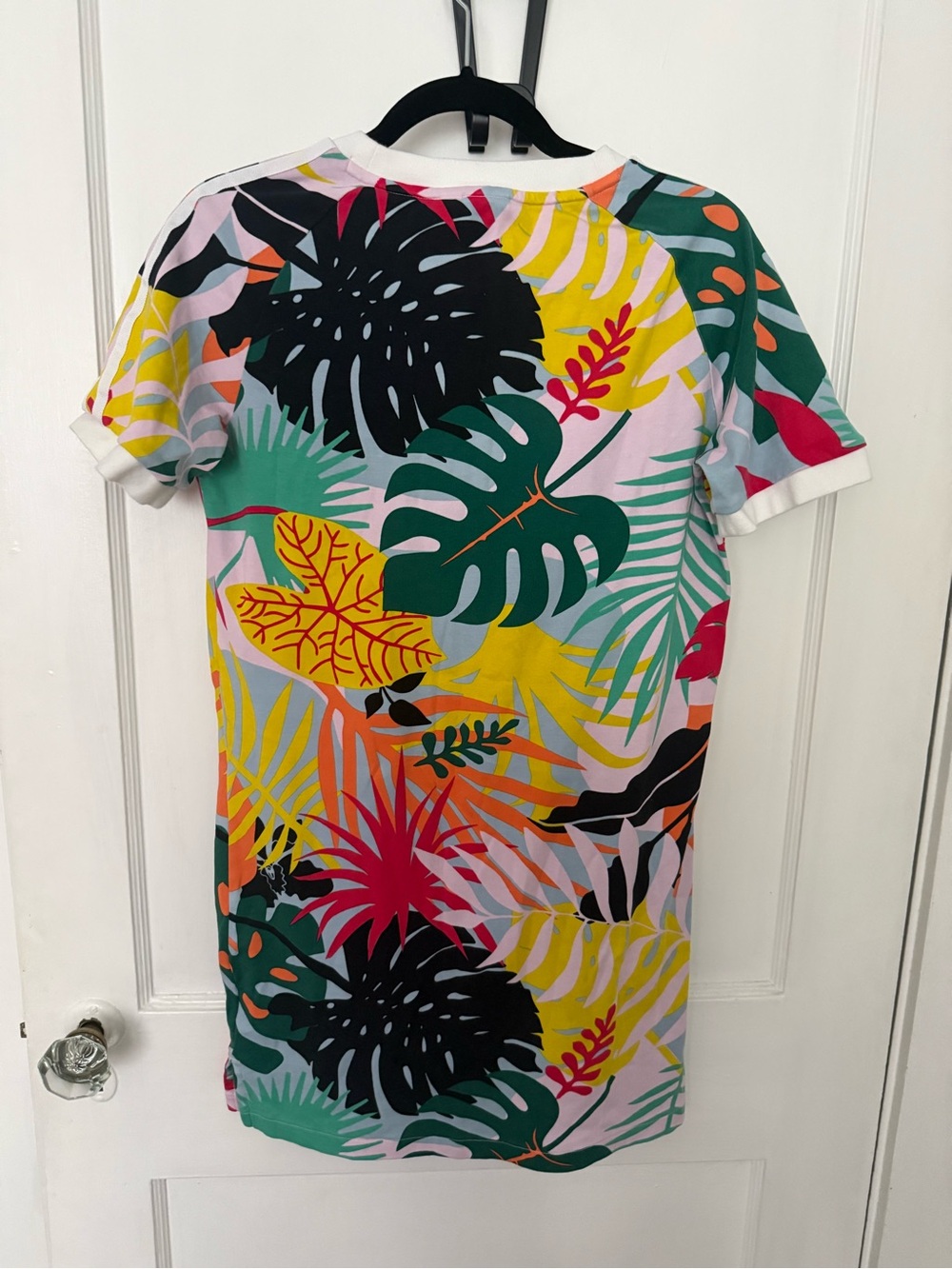 adidas x Farm Rio Tropical Leaf Print Tee Dress - Picture 5 of 7